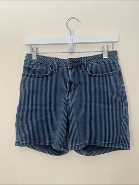 Lee Blue Pinstripe Denim Shorts